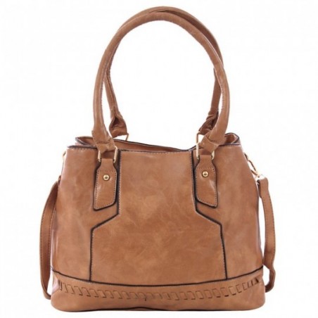 Bolsa De Ombro Feminina Alto Relevo Tressê Duas Repartições