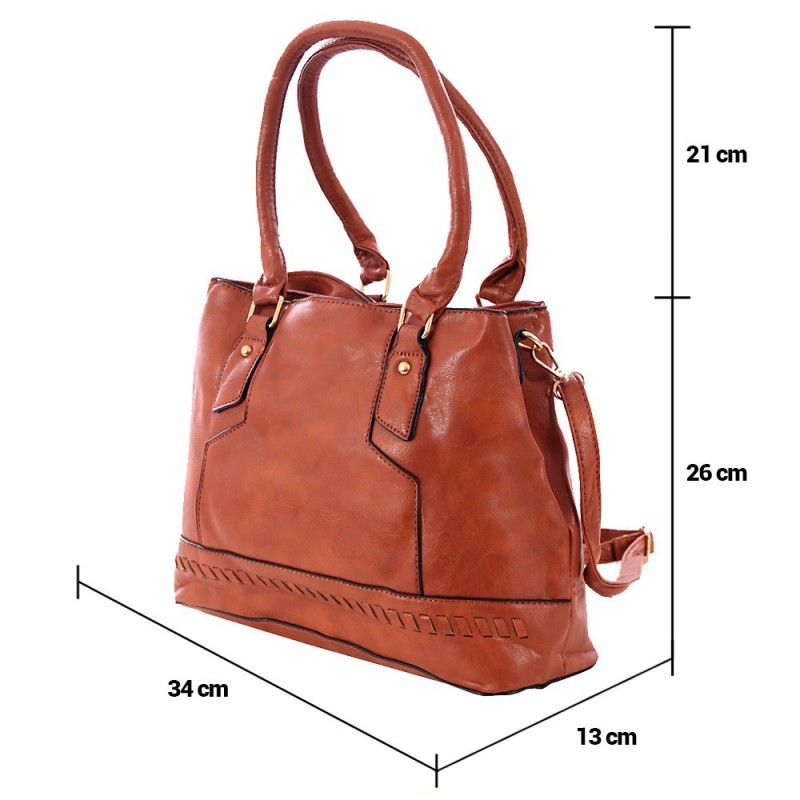 Bolsa De Ombro Feminina Alto Relevo Tressê Duas Repartições