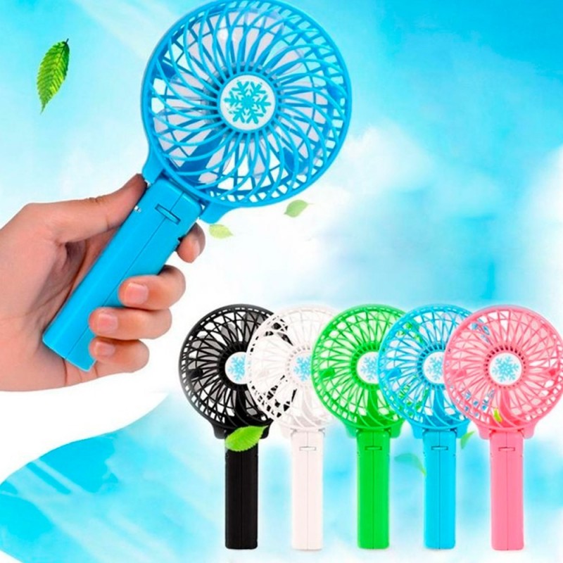 Ventilador De Mão Dobrável Portátil A Pilha Recarregável USB