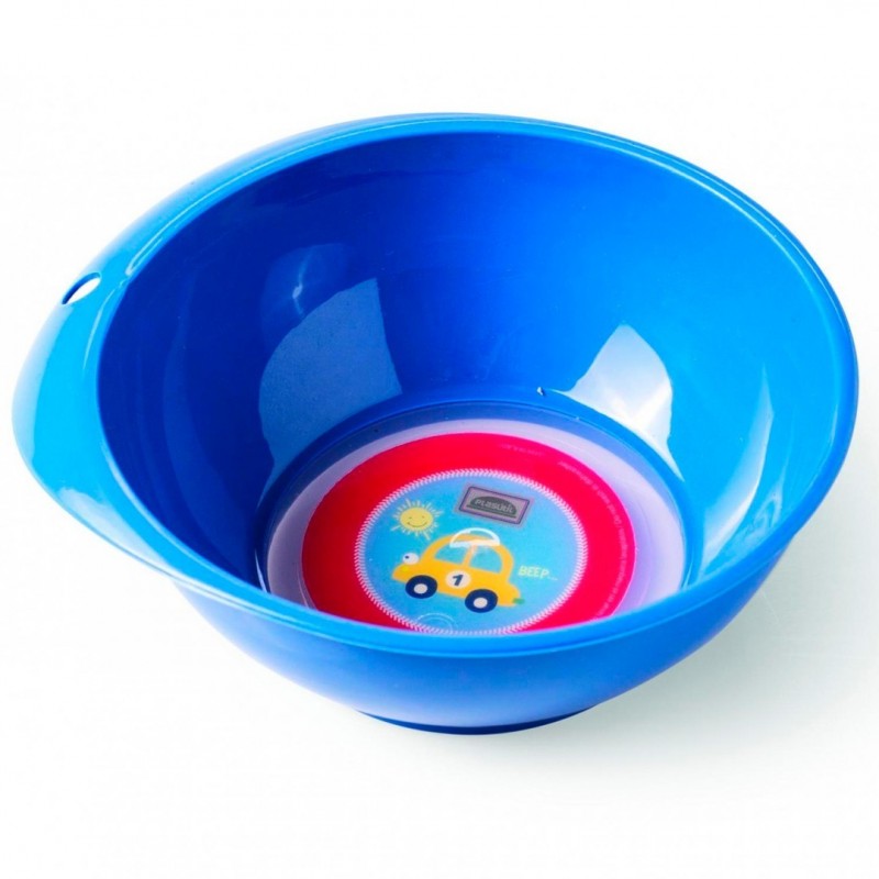 Tigela De Plástico Infantil Baby Carrinhos Plasútil 430ML