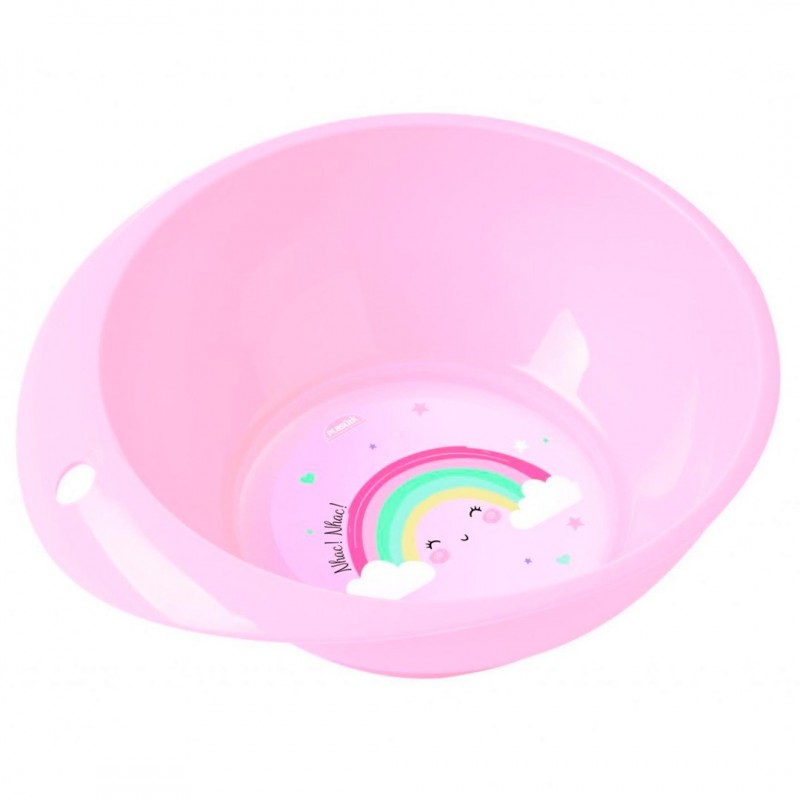Tigela De Plástico Infantil Baby Arco Íris Plasútil 430ML