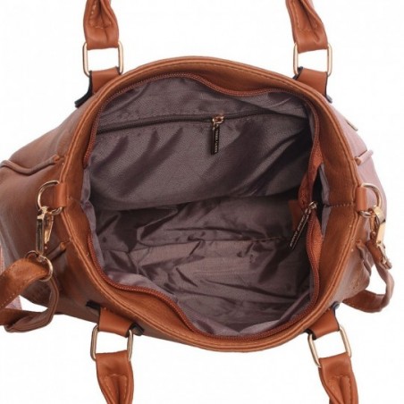 Bolsa De Ombro Feminina Em Alto Relevo Tressê Alça Dupla
