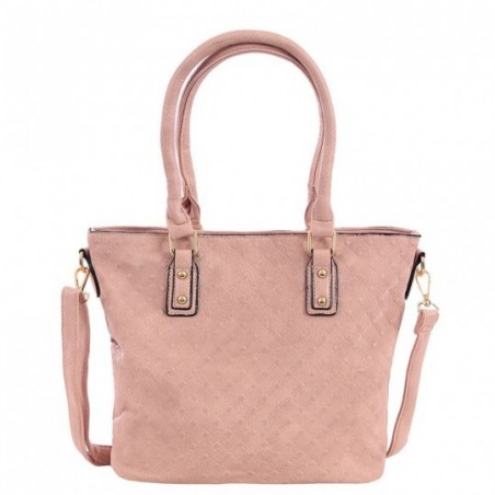 Bolsa De Ombro Feminina Em Tressê Alto Relevo Alça Dupla