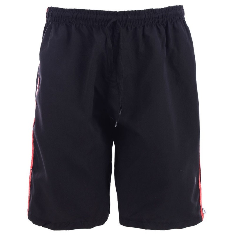 Shorts Bermuda Tactel Masculina Listras Laterais Com Cordão