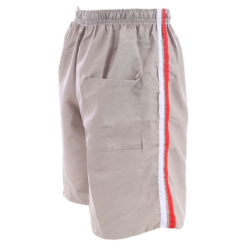 Shorts Bermuda Tactel Masculina Listras Laterais Com Cordão