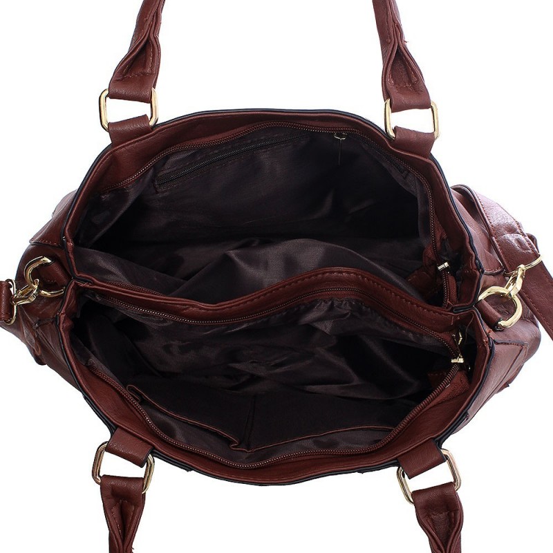 Bolsa Feminina Baguete Alto Relevo Com Duas Repartições