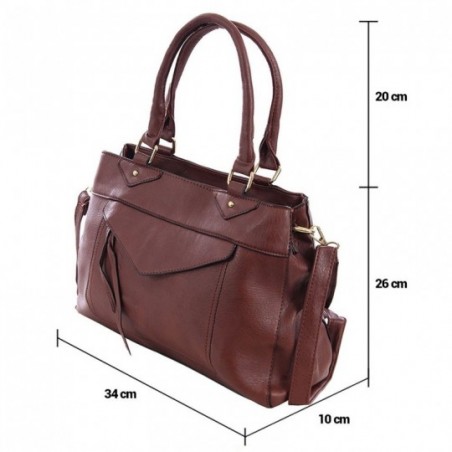 Bolsa Feminina Baguete Alto Relevo Com Duas Repartições