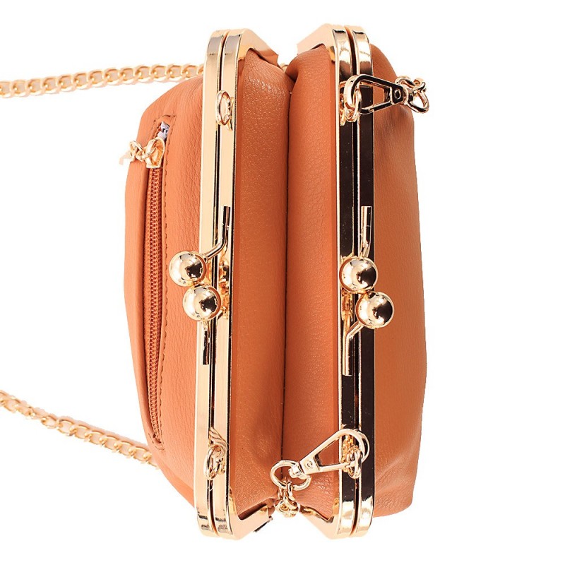 Bolsa Feminina Luxo Retrô Alça De Corrente Duas Repartições
