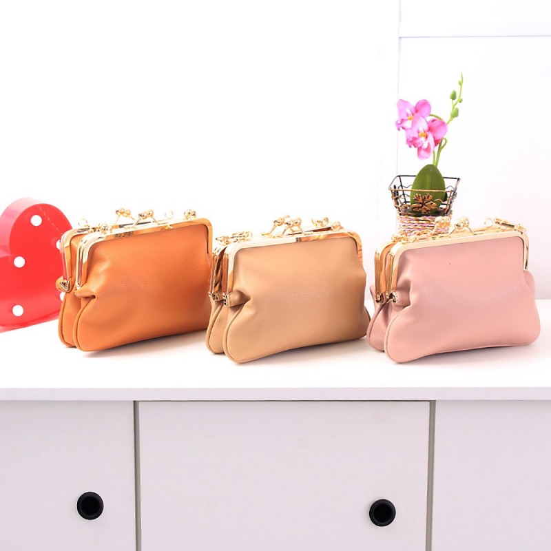 Bolsa Feminina Luxo Retrô Alça De Corrente Duas Repartições