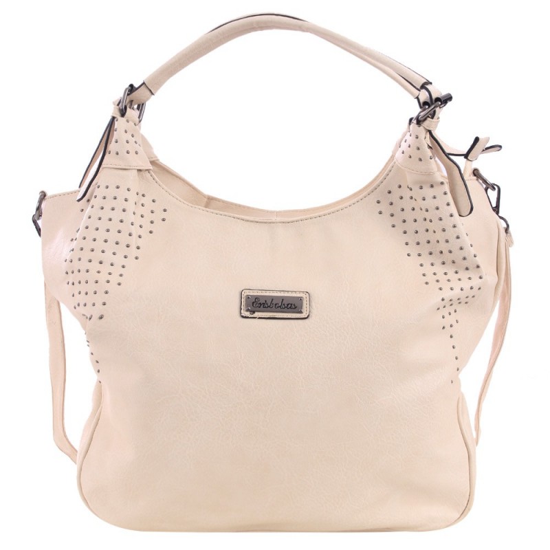 Bolsa Hobo Feminina Alto Relevo Cravejada Em Tachinhas