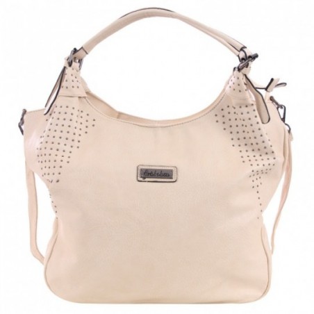 Bolsa Hobo Feminina Alto Relevo Cravejada Em Tachinhas