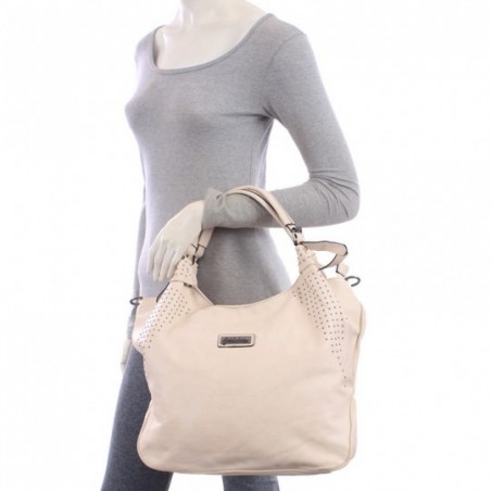 Bolsa Hobo Feminina Alto Relevo Cravejada Em Tachinhas