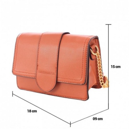 Bolsa Luxo Feminina Em Alto Relevo Com Alça De Correntes