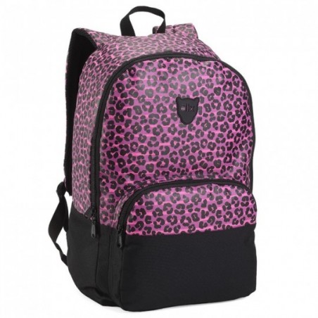 Mochila Feminina Universitária Escolar Em Animal Print