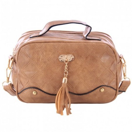 Bolsa Luxo Feminina Tassel Duas Repartições Alça De Mão