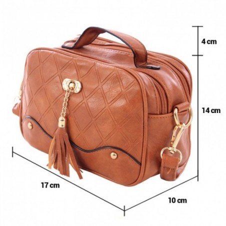 Bolsa Luxo Feminina Tassel Duas Repartições Alça De Mão