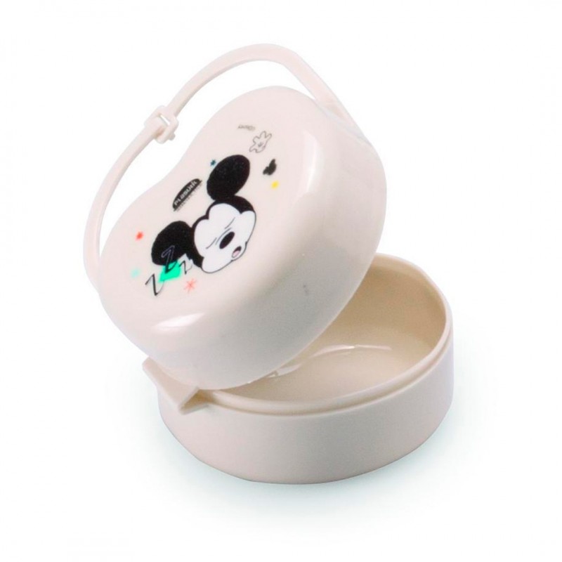 Porta Chupeta De Plástico Com Alça Mickey Mouse Plasútil