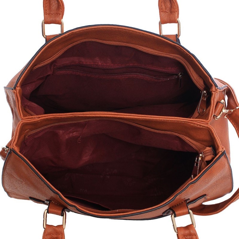 Bolsa Ombro Feminina Estruturada Tressê Repartições Externas