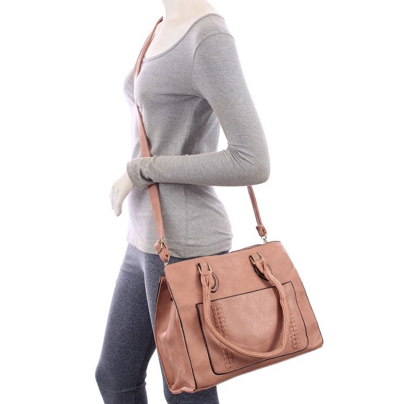 Bolsa Ombro Feminina Estruturada Tressê Repartições Externas