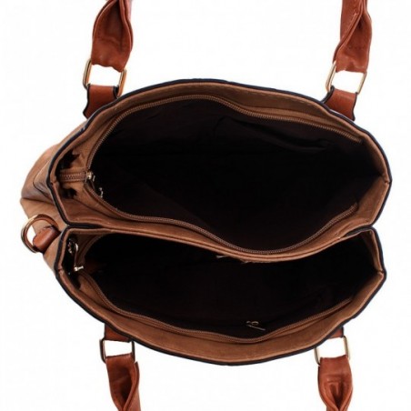 Bolsa Satchel Feminina Em Alto Relevo Tassel Tachas Tressê