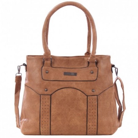 Bolsa Shopper Feminina Em Alto Relevo Tressê Com Vazados