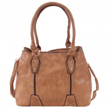 Bolsa Tote Feminina Em Alto Relevo Tressê Duas Repartições