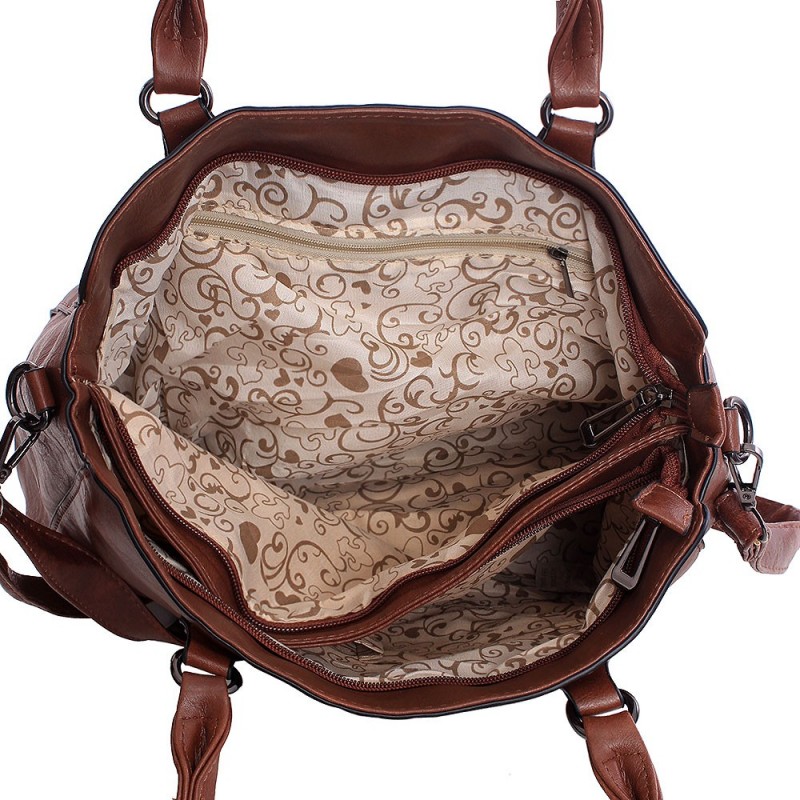 Bolsa Totem Feminina Detalhes Metálicos Repartições Externas