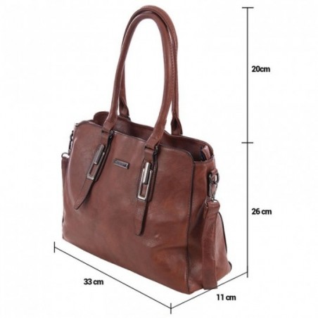 Bolsa Totem Feminina Detalhes Metálicos Repartições Externas