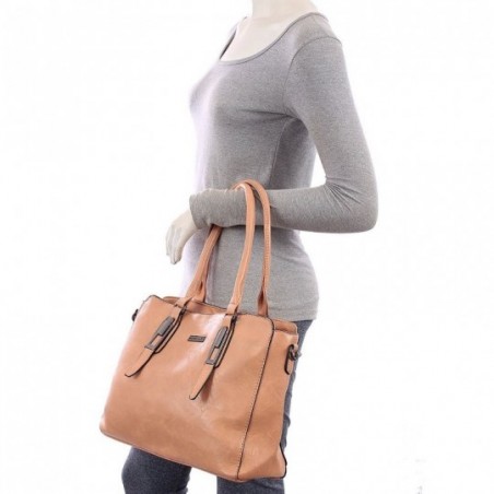 Bolsa Totem Feminina Detalhes Metálicos Repartições Externas