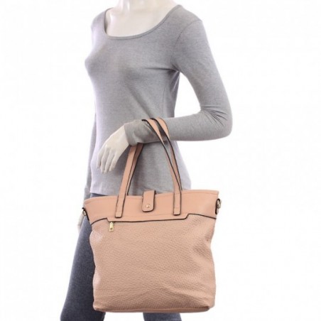 Bolsa Totem Feminina Em Alto Relevo Texturizada Alça Dupla