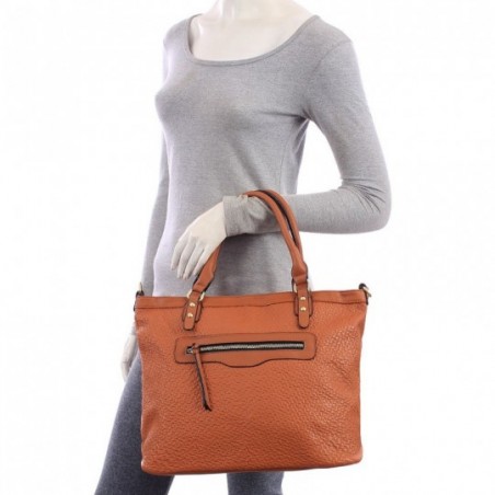 Bolsa Totem Feminina Em Alto Relevo Texturizada Fecho Botão