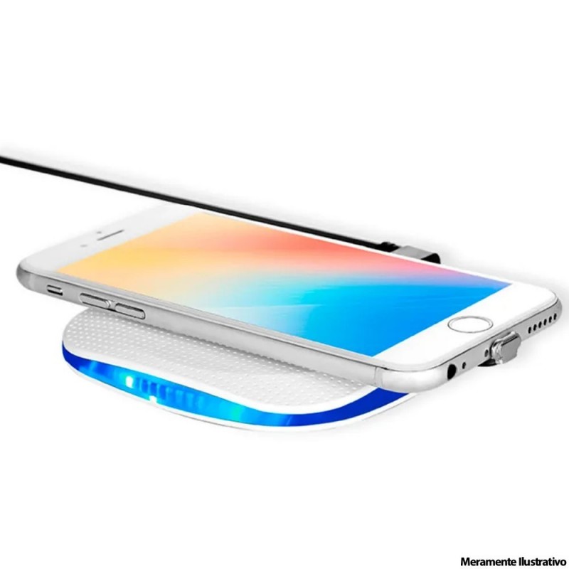 Carregador Por Indução Wireless Portátil LED Bivolt WR-11