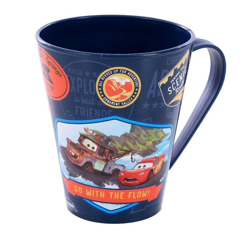 Caneca Infantil Estampa Carros 360ml Plasútil