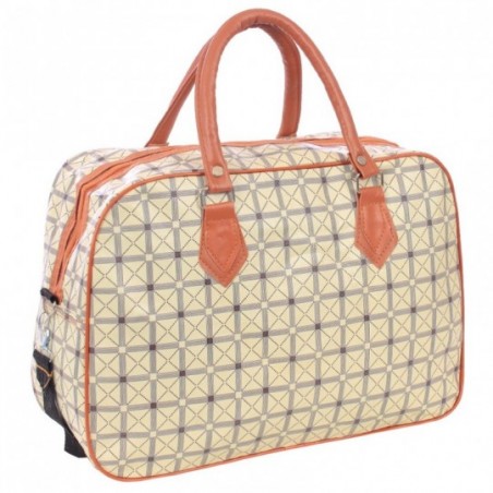 Mala Bolsa Viagem De Mão Com Alça Dupla Estampa Quadriculada