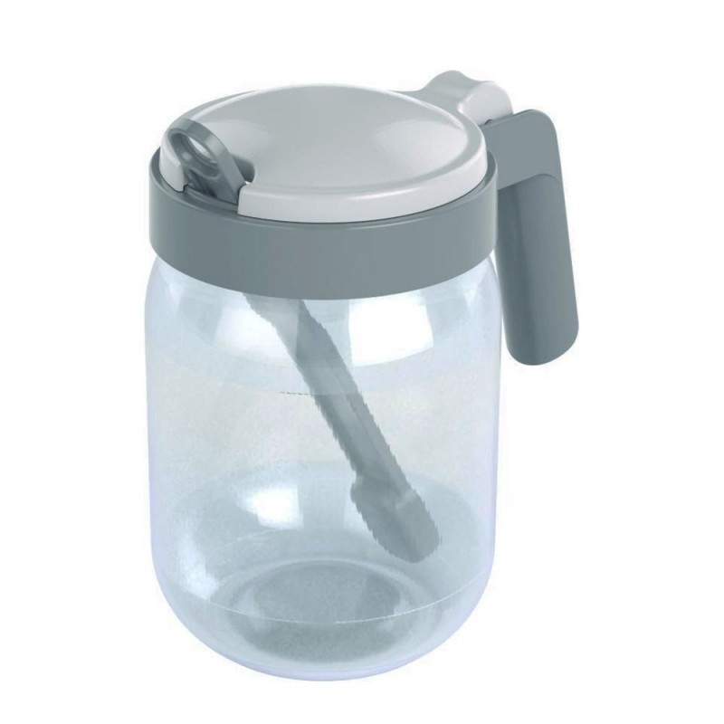 Açucareiro Plástico Com Tampa E Colher 450ml Plasútil