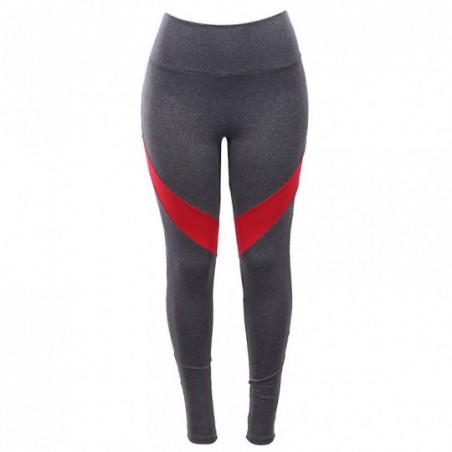 Calça Feminina Legging Fitness Suplex Com Faixa Colorida
