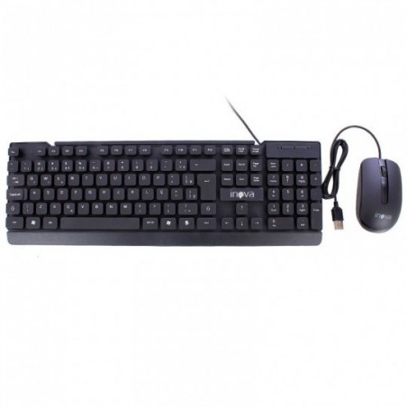 Kit Teclado Cabo 1,5m + Mouse USB 1200dpi 150mA 5V