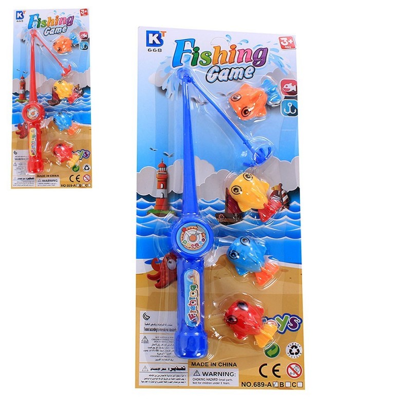 Brinquedo Kit Pescaria Com 5 Peças Infantil