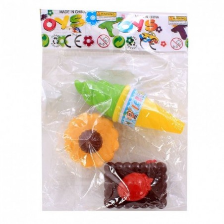Kit Infantil Docinhos Com 3 Peças Brinquedo