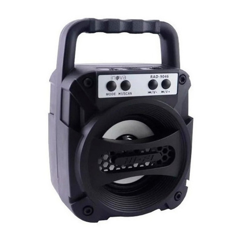 Mini Caixa Som Amplificada Portátil Rádio FM 600mAh Inova