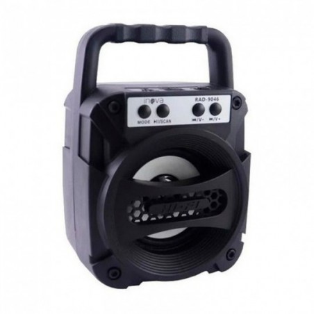 Mini Caixa Som Amplificada Portátil Rádio FM 600mAh Inova