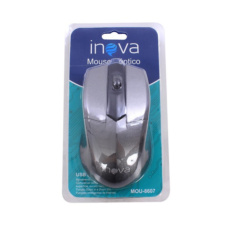 Mouse Óptico Inova Design Moderno 800dpi 100mAh