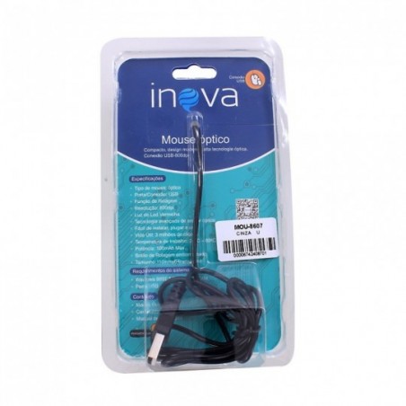 Mouse Óptico Inova Design Moderno 800dpi 100mAh