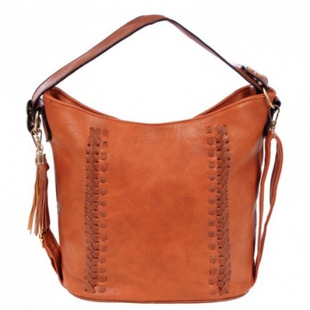 Bolsa Mini Hobo Feminina Tressê Tassel Detalhes Metálicos