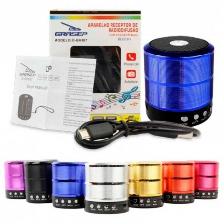 Mini Caixinha De Som Speaker Portátil Com Alça De Mão