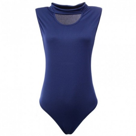 Body Feminino Decote Choker Sem Manga