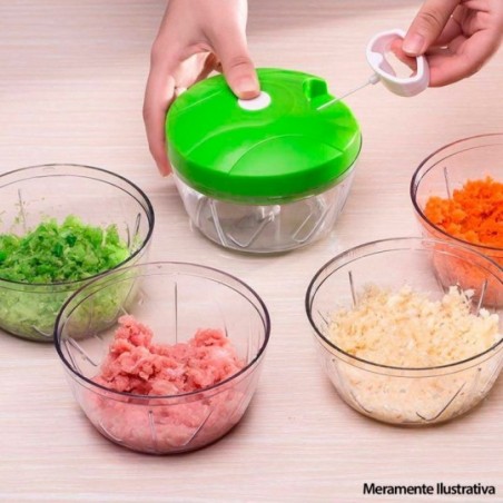 Mini Processador Manual Triturador De Alimentos De Corda
