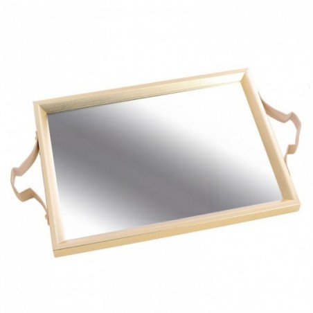 Bandeja Decorativa Espelhada De Vidro 30 cm x 22 cm