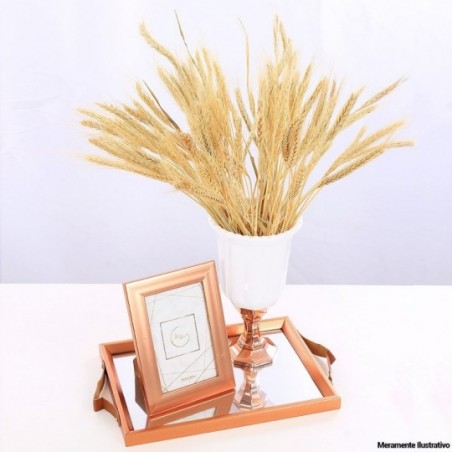 Bandeja Decorativa Espelhada De Vidro 30 cm x 22 cm
