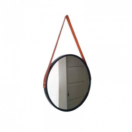 Espelho Decorativo Emoldurado De Pendurar Redondo 33 CM